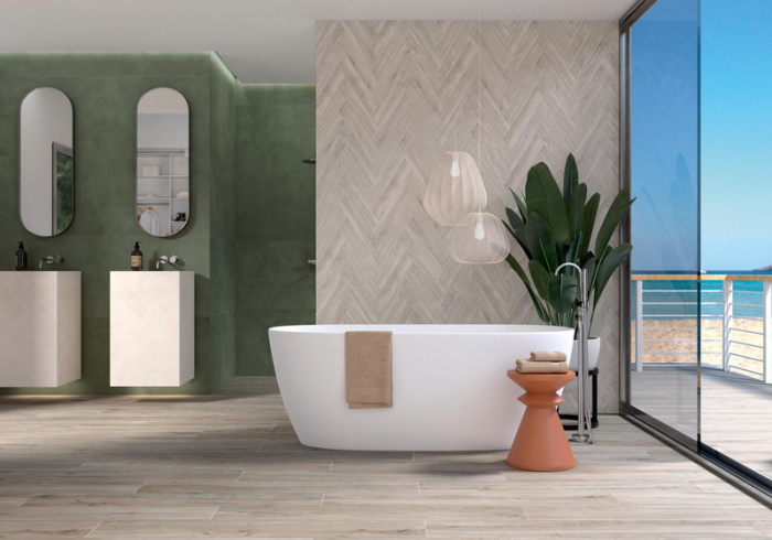 Керамическая плитка PAMESA ROVERE в интерьере ro7