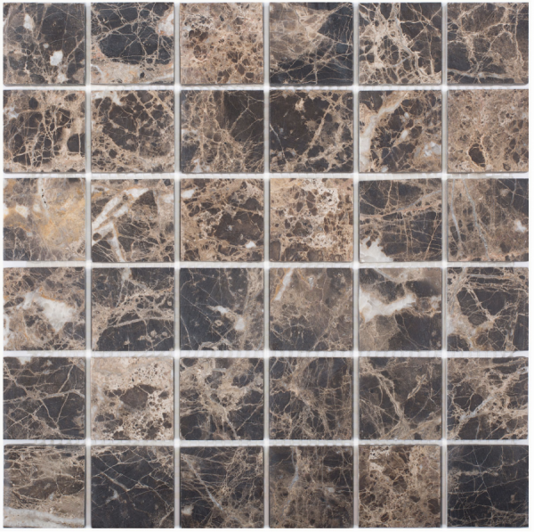 Мозаика Pixel Dark Emperador матовая 30.5x30.5 PIX 303